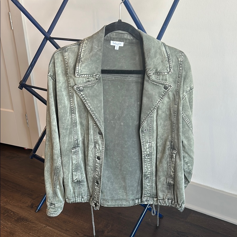 Splendid Washed Green Jacket Classic Denim Style